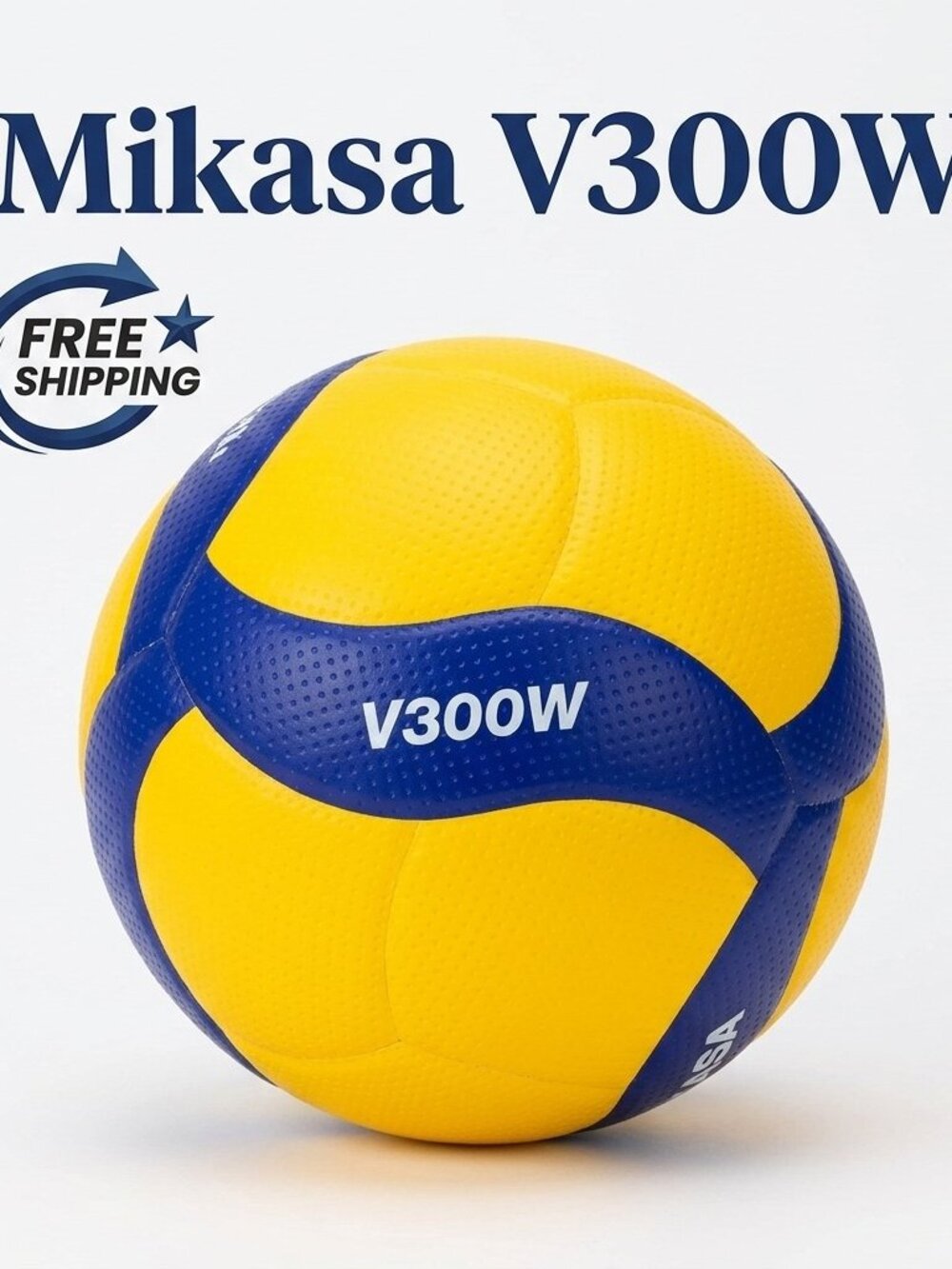 Mikasa V300W 2019 Official FIVB Indoor outdoor Volleyball size 5 - Blue/Yellow